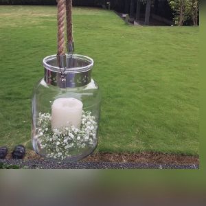 indian hanging glass candle jar