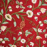 Hand Embroidered Crewel Fabrics & its Made-ups