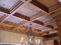 wood plus wall panelling false ceiling