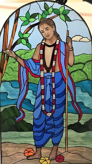 Stained Glass Krishna