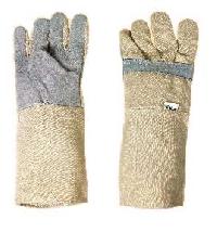 Leather Cotton Canvas Gloves