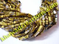 Gemstone Square Beads - Brown Tiger Eye