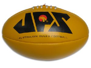 Yellow Genuine Leather Aussie Rules Football