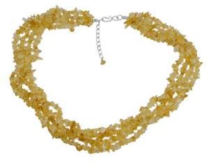 Citrine Gemstone Chips Necklace