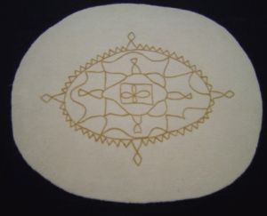 Embroidered Felt - Oval