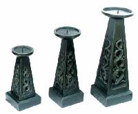 KE-05 Carved Wood Candle Stands