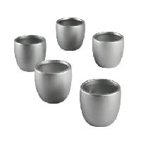 silver flower pots
