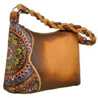 hand painted leather bags