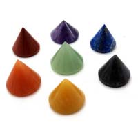 Conical gemstone pyramids