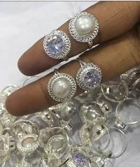 925 silver pearl rings