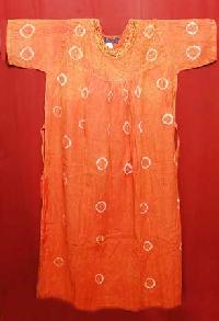 Tie & Dye Orange Gown
