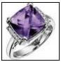 Amethyst & Diamonds Ring