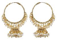 (6031) Fashion Pearls Jhumki Polki Earrings