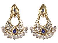 Indian Traditional GoldPlated Crystal Stone Earrings For Women