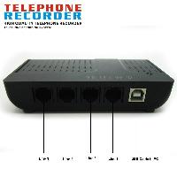 4 Port USB Telephone Recorder Intellicall Voice Logger