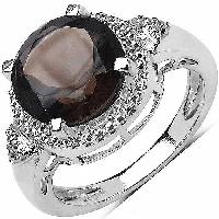 Smoky Topaz Gemstone Ring With 925 Sterling Silver