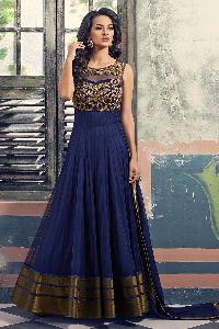 Patel Marketers  Royal blue five star net desiner salwar suit pm-7