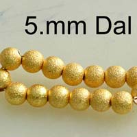 Brass beads 5mm dimond dal