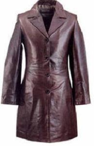 leather long coat