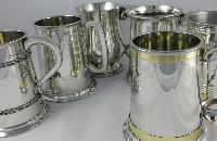 silver beer mugs