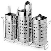 Stainless steel cutlery holder