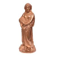 Bronze Lady With Flower Statue