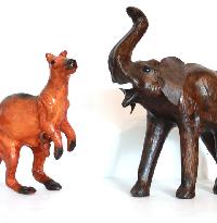 leather animal figurines