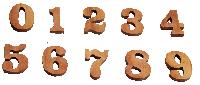 wooden numbers