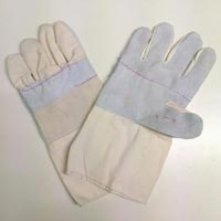 Cotton Cum Leather Hand Gloves
