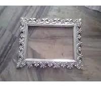 white metal photo frame