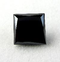 1.00 Carat Princess Cut Black Diamond