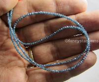 Blue Color loose faceted diamond beads necklace