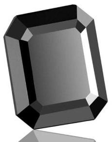 High Quality 30.00 Carat Emerald Cut Black Diamond