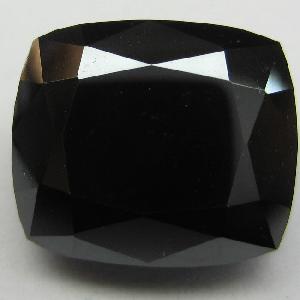 Natural Black Color Cushion Cut Loose Diamond