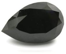 Pear Cut Natural Black Diamond