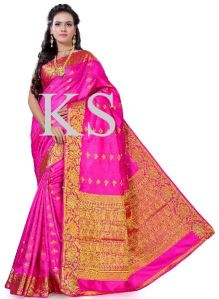 Dupion Emboss Rich Pallu Sarees