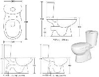 Water Closet (Two Peice Toilet)