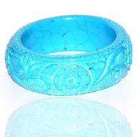 Elegant Carved Stone Bangle