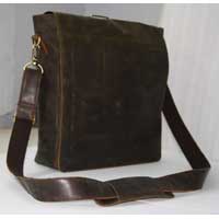 Antique Finish Leather Messenger Bag
