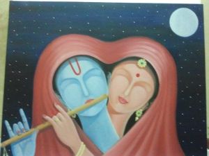 Radha Kreshna Oil Paintings