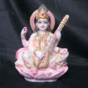 Marble Saraswati Maa Statue