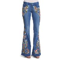 embroidered jeans