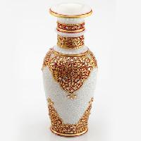 Gold Painted Marble Pots