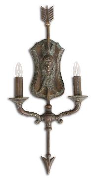 Brass Wall Sconce Twin Lamp