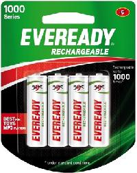 Eveready Ultima 1000 Series AA NIMH (4 Pcs) Rechargeable Battery