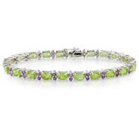 Bracelet Peridot And Amethyst