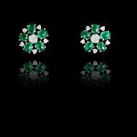 11 Emerald Stars Earrings