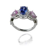 6 Blue Sapphire Ring