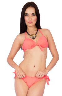 Neon Orange Two Piece Push-up Bikini