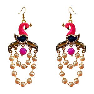 meenakari Peacock jewellery earrings